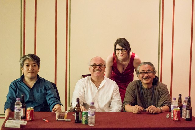 Myself with Nobuo Uematsu, Arnie Roth and Masashi Hamauzu!