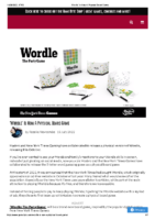 ‘Wordle’ Is Now A Physical Board Game – GameByte